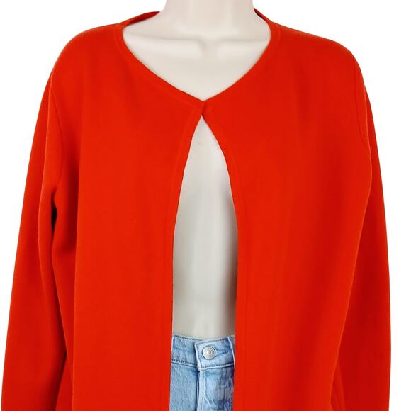 J.Crew Factory SZ XS Vanessa Sweater Jacket Red Pockets AN051 - Picture 3 of 5